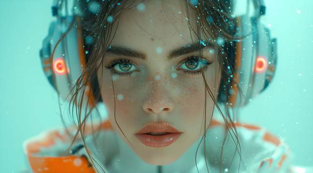 Mujer, Rostro, Joven, Música, Ojos, Arte