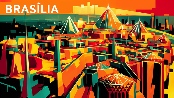 Brasilien, Geometrisch, Bunt