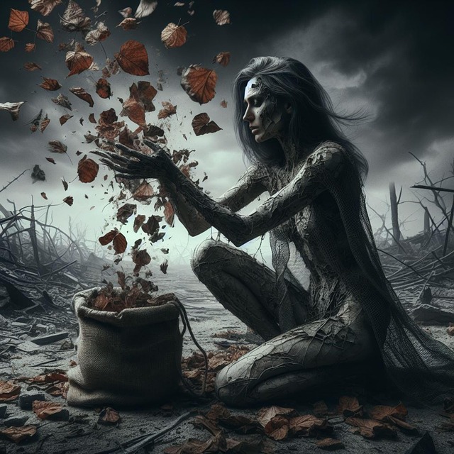 Free ai generated woman tree illustration