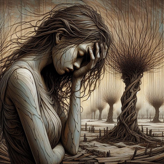 Free ai generated woman tree illustration
