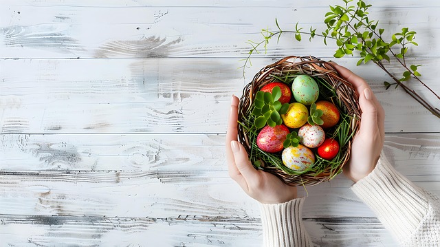 Free ai generated eggs basket illustration