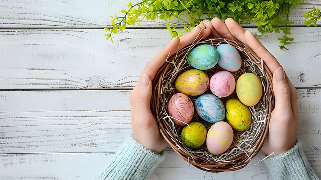 Free ai generated eggs basket illustration