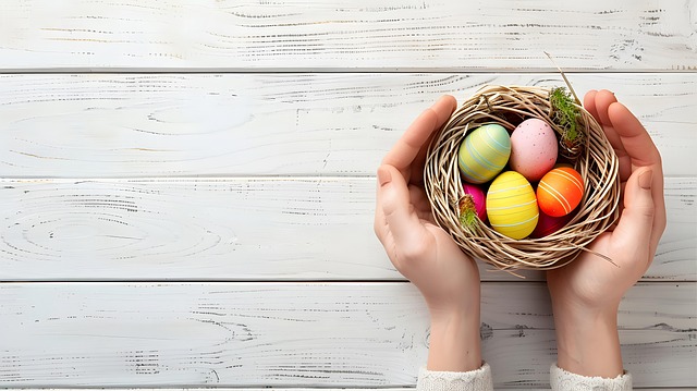 Free ai generated eggs basket illustration