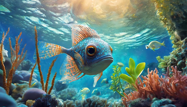 Free ai generated fish sea illustration