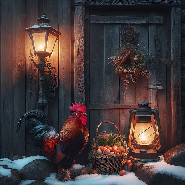 Free ai generated bird rooster illustration
