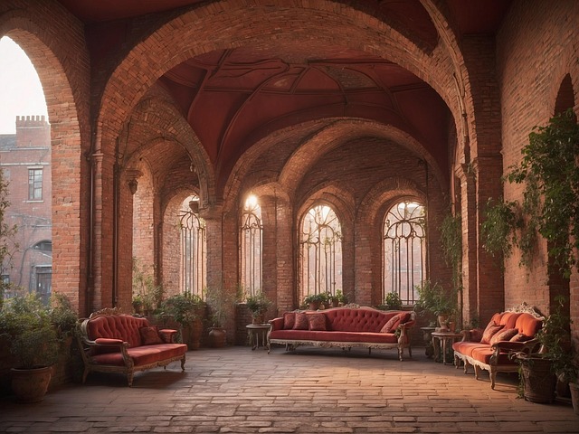 Free ai generated arches interior illustration
