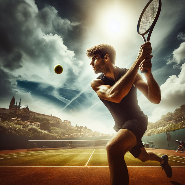 Free ai generated tennis sports illustration