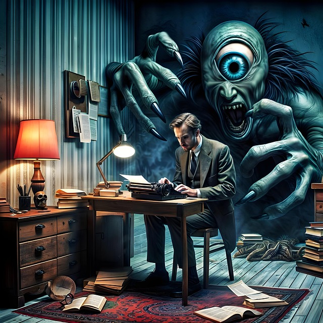 Free ai generated man author illustration
