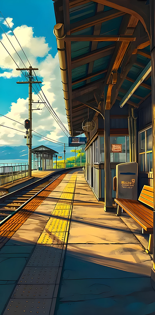 Free Train Station Sky illustration and picture