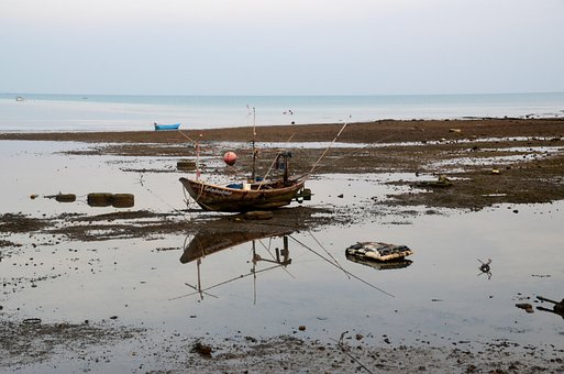 Tailandia, Asia, Barco, Pescador