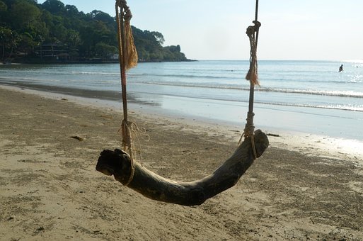 Mar, Columpio, Rock, Playa