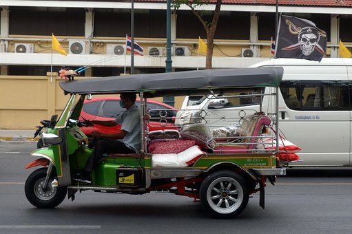 Tailandia, Asia, Tuktuk, Tráfico