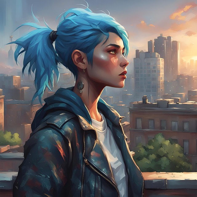 Free woman lightning raider thief illustration
