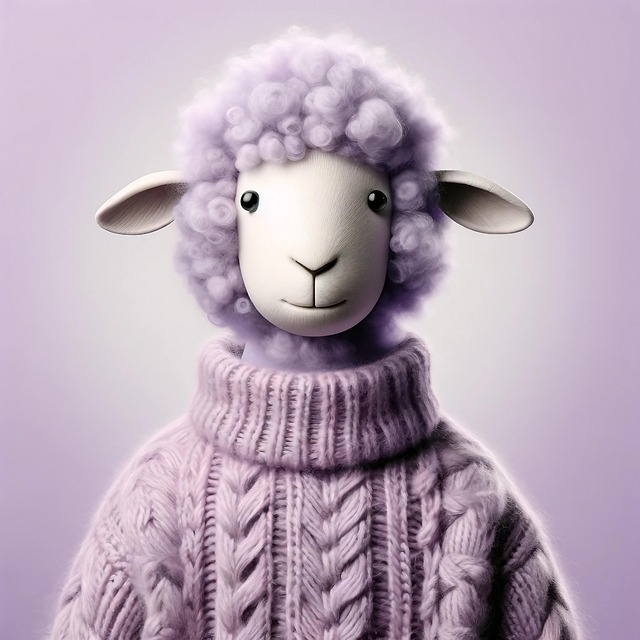 Free ai generated sheep whimsical illustration