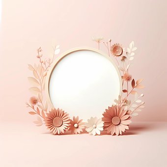 Ai Genereret, Blomster, Ramme, Natur
