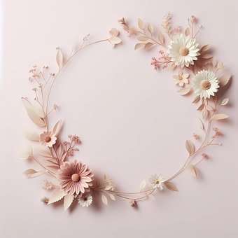 Ai Genereret, Blomster, Ramme, Natur