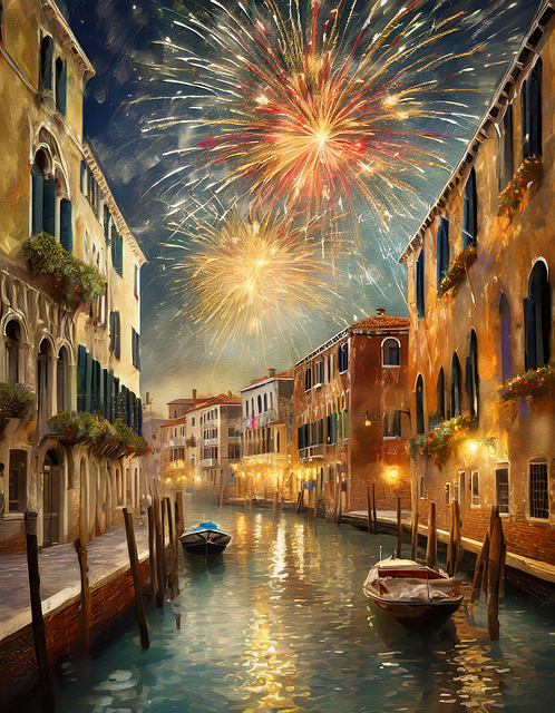 Ai Generado, Fuegos Artificiales