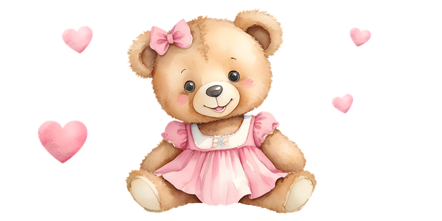 Free ai generated teddy bear dress illustration