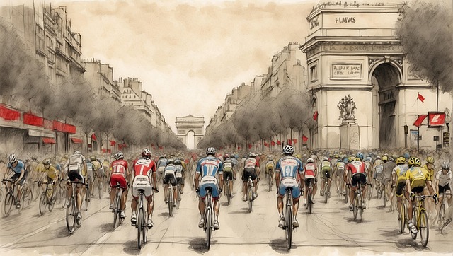 Free ai generated bicycle race illustration