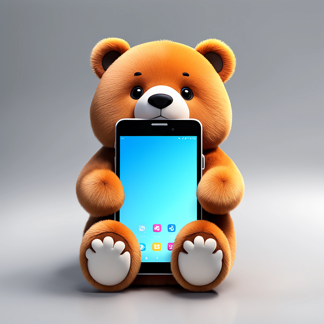 Free ai generated teddy bear mobile illustration