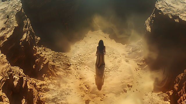 Free ai generated woman heights illustration