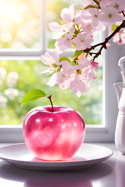 Download free HD stock image of Ai Generated Nature Free ai generated nature apple illustration