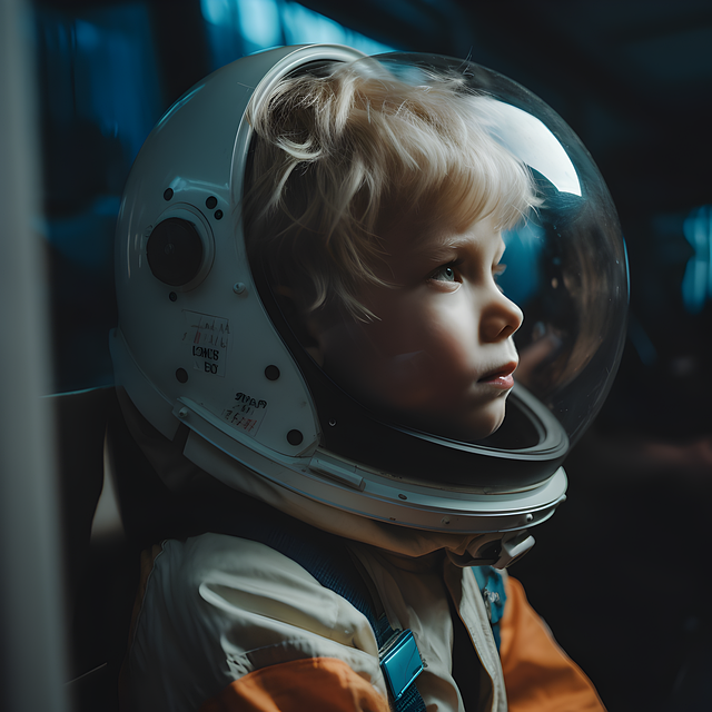 Free ai generated astronaut kid illustration