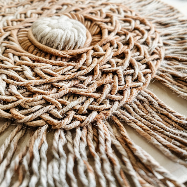 Free ai generated yarn macramé illustration