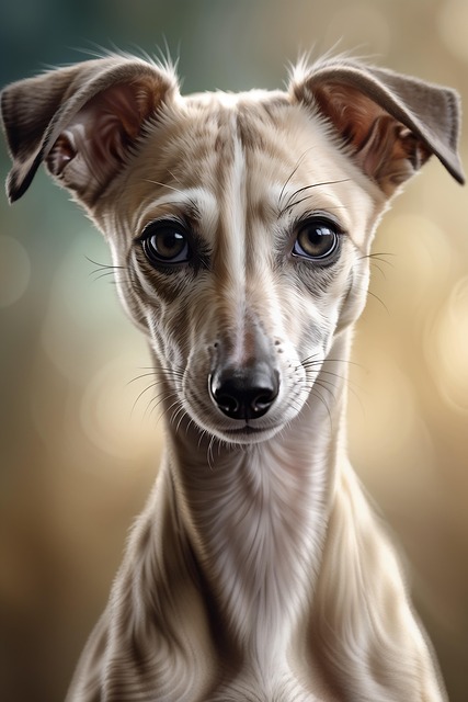 Free ai generated whippet dog illustration
