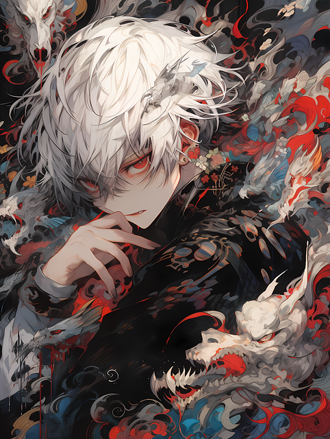 Free ai generated man anime illustration