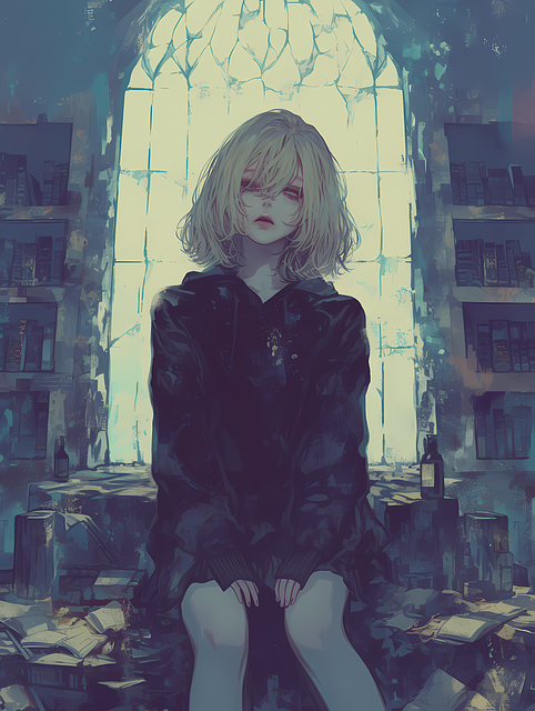Free women loneliness sad illustration