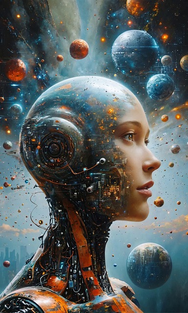 Ai Generiert, Frau, Cyborg, Technologie