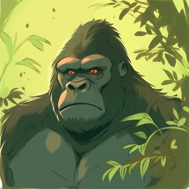 Free gorilla monkey animal illustration