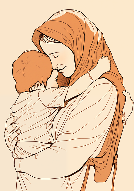 Free ai generated mother love illustration