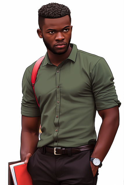 Free ai generated man student illustration