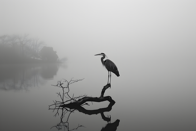 Download free HD stock image of Ai Generated Heron Free ai generated heron lake illustration