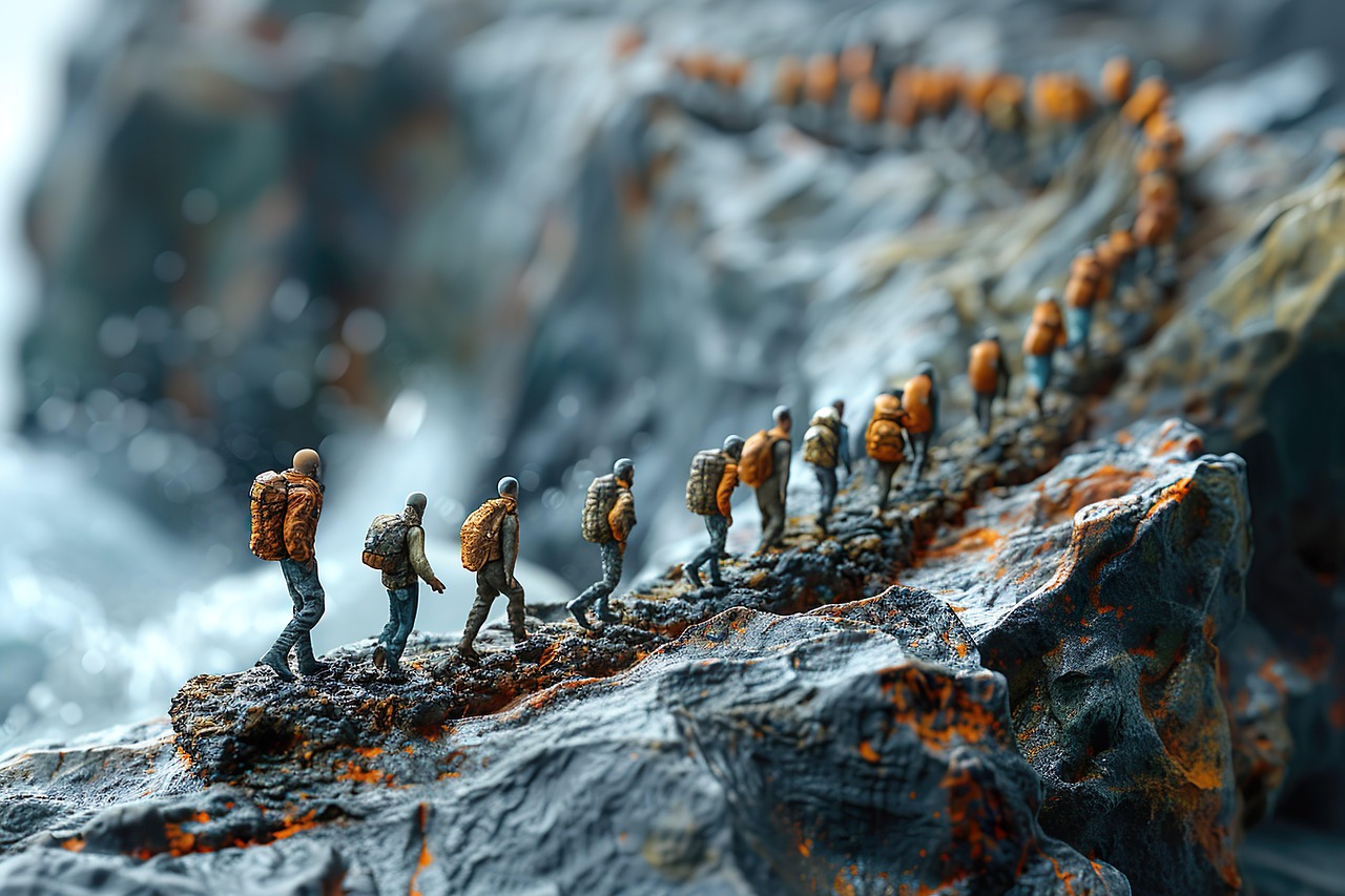 Download free HD stock image of Ai Generated Hiking Free ai generated hiking adventure illustration
