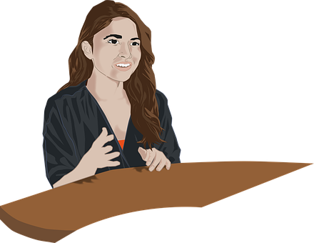 Mulher, Consultor, Escrivaninha