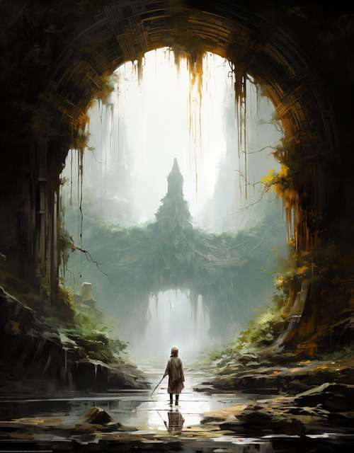 Hombre, Portal, Túnel, Fantasía, Sueño