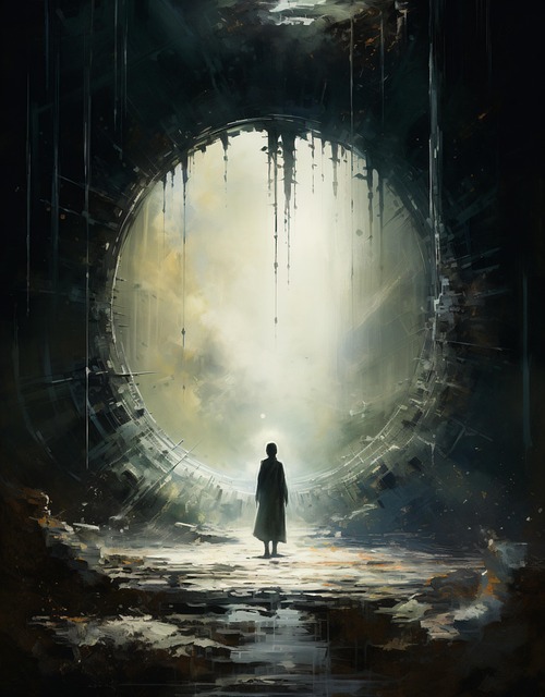 Hombre, Portal, Túnel, Fantasía, Sueño