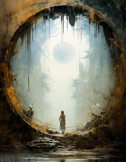 Hombre, Portal, Túnel, Fantasía, Sueño
