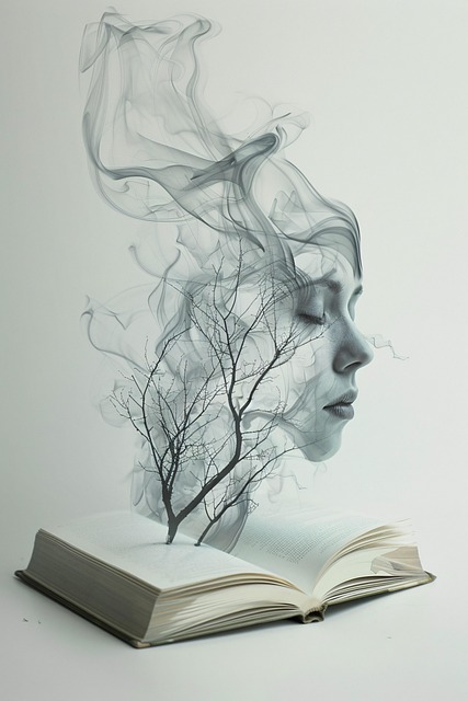Free ai generated ghostly book illustration