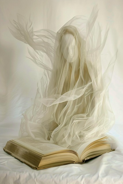 Free ai generated ghostly book illustration