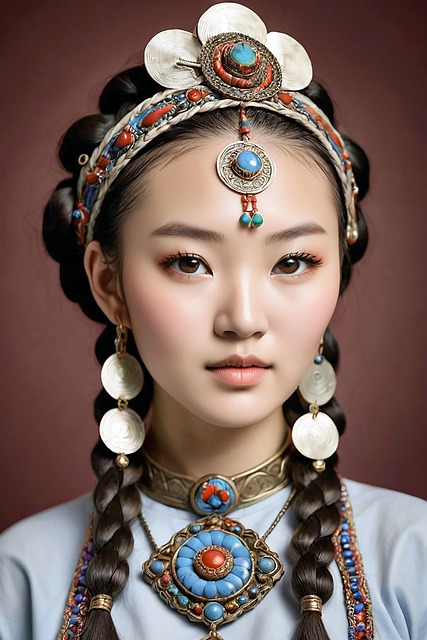 Free ai generated woman mongolian illustration