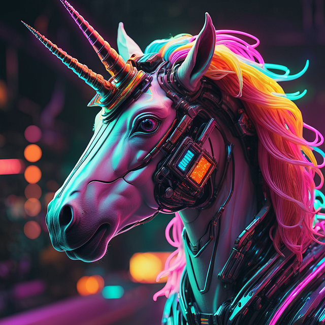 Free Unicorn Robot illustration and picture