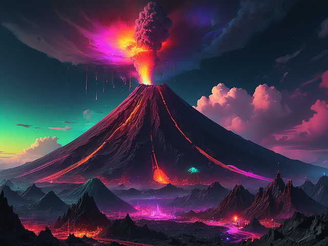 Free Volcano Eruption illustration and picture
