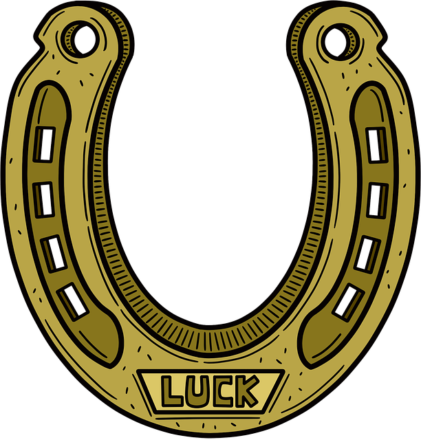 Free horseshoe lucky charm st patrick's day illustration