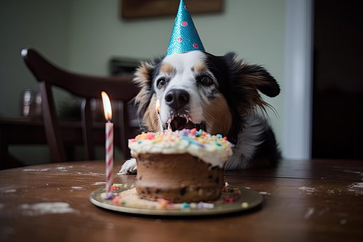 Free Cake Dog illustration and picture