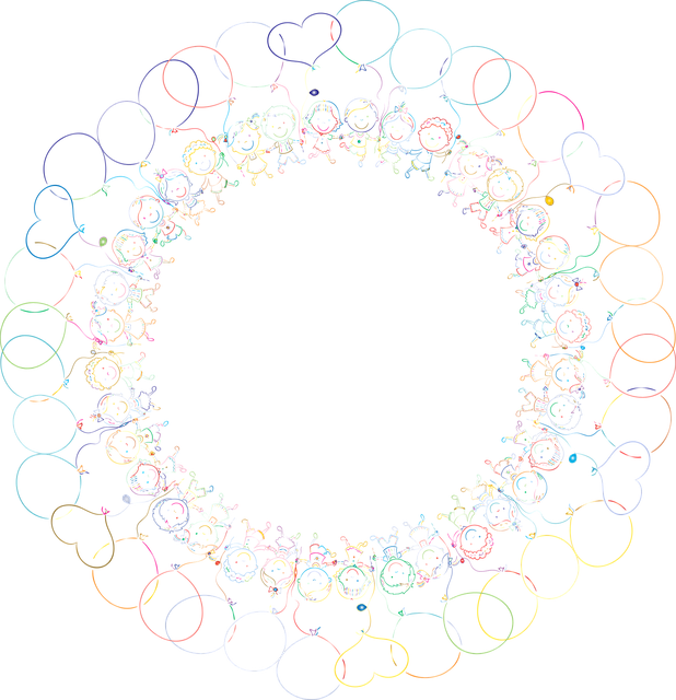 Free balloons frame border vector