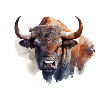 Ai Generert, Amerikansk Bison, Akvarell